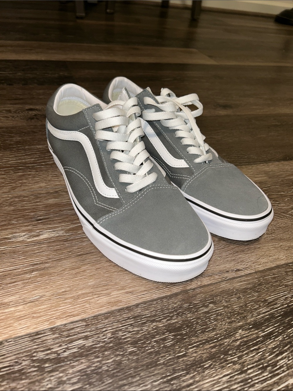 Vans Old Skool Low-Top Sneakers in Gray and White